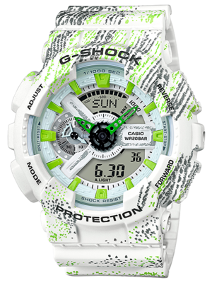CASIO G-SHOCK นาฬิกาข้อมือ นาฬิกากันน้ำ นาฬิกาของแท้ ประกันศูนย์ CMG 1 ปี รุ่น GA-110TX-7A นาฬิกาสีขาว