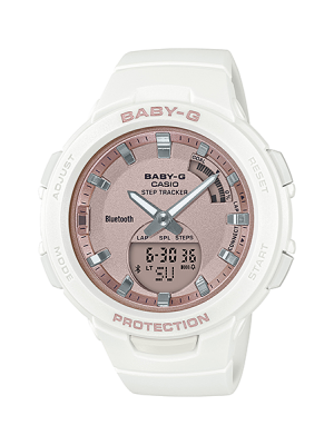 CASIO BABY-G นาฬิกาข้อมือ นาฬิกากันน้ำ นาฬิกาของแท้ ประกันศูนย์ CMG 1 ปี รุ่น BSA-B100MF-7A นาฬิกาสีขาว