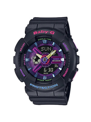 CASIO BABY-G นาฬิกาข้อมือ นาฬิกากันน้ำ นาฬิกาของแท้ ประกันศูนย์ CMG 1 ปี รุ่น BA-110TM-1A นาฬิกาสีดำ