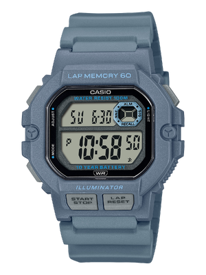 CASIO MID YEAR SALE นาฬิกาคาสิโอ พร้อมส่ง นาฬิกาข้อมือ นาฬิกากันน้ำ นาฬิกาของแท้ ประกันศูนย์ CMG 1 ปี รุ่น WS-1400H-2A นาฬิกาสีฟ้า