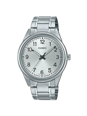 CASIO นาฬิกาคาสิโอ นาฬิกาข้อมือ นาฬิกากันน้ำ นาฬิกาของแท้ ประกันศูนย์ CMG 1 ปี รุ่น MTP-V005D-7B4 นาฬิกาสีเงิน