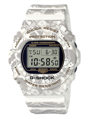 CASIO G-SHOCK นาฬิกาข้อมือ นาฬิกากันน้ำ นาฬิกาของแท้ ประกันศูนย์ CMG 1 ปี รุ่น DW-5700SLG-7D นาฬิกาสีขาว