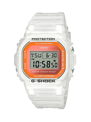 CASIO MID YEAR SALE G-SHOCK นาฬิกาข้อมือ นาฬิกากันน้ำ นาฬิกาของแท้ ประกันศูนย์ CMG 1 ปี รุ่น DW-5600LS-7D นาฬิกาสีขาว