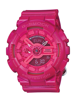 CASIO G-SHOCK นาฬิกาข้อมือ นาฬิกากันน้ำ นาฬิกาของแท้ ประกันศูนย์ CMG 1 ปี รุ่น GMA-S110CC-4 นาฬิกาสีชมพู