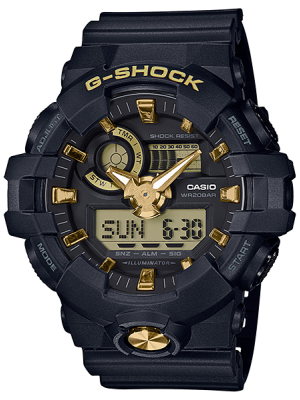 CASIO G-SHOCK นาฬิกาข้อมือ นาฬิกากันน้ำ นาฬิกาของแท้ ประกันศูนย์ CMG 1 ปี รุ่น GA-710B-1A9 นาฬิกาสีดำ