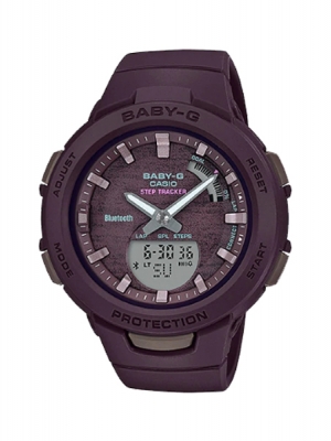 CASIO BABY-G นาฬิกาข้อมือ นาฬิกากันน้ำ นาฬิกาของแท้ ประกันศูนย์ CMG 1 ปี รุ่น BSA-B100AC-5A นาฬิกาสีแดง
