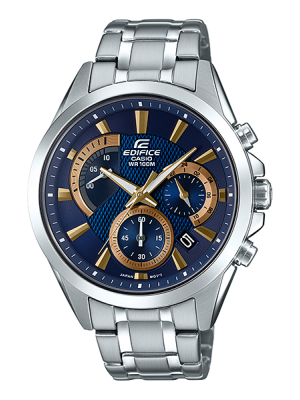 CASIO EDIFICE นาฬิกาข้อมือ นาฬิกากันน้ำ นาฬิกาของแท้ ประกันศูนย์ CMG 1 ปี รุ่น EFV-580D-2A นาฬิกาสีน้ำเงิน
