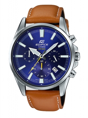 CASIO EDIFICE นาฬิกาข้อมือ นาฬิกากันน้ำ นาฬิกาของแท้ ประกันศูนย์ CMG 1 ปี รุ่น EFV-510L-2A นาฬิกาสีน้ำตาล