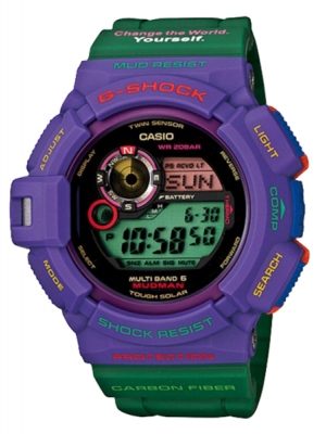 CASIO G-SHOCK นาฬิกาข้อมือ นาฬิกากันน้ำ นาฬิกาของแท้ ประกันศูนย์ CMG 1 ปี รุ่น GW-9301K-6J นาฬิกามีม่วง
