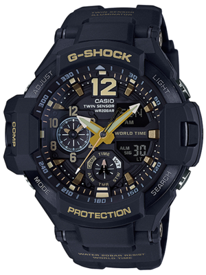 CASIO G-SHOCK นาฬิกาข้อมือ นาฬิกากันน้ำ นาฬิกาของแท้ ประกันศูนย์ CMG 1 ปี รุ่น GA-1100GB-1A นาฬิกาสีดำ