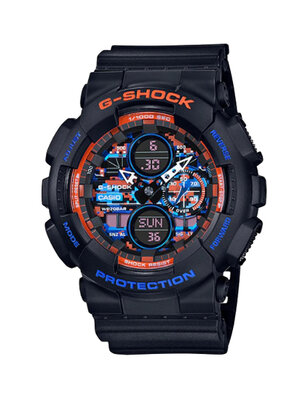 CASIO G-SHOCK นาฬิกาข้อมือ นาฬิกากันน้ำ นาฬิกาของแท้ ประกันศูนย์ CMG 1 ปี รุ่น GA-140CT-1A นาฬิกาสีดำ
