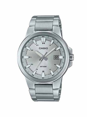 CASIO นาฬิกาคาสิโอ นาฬิกาข้อมือ นาฬิกากันน้ำ นาฬิกาของแท้ ประกันศูนย์ CMG 1 ปี รุ่น MTP-E173D-7A นาฬิกาสีเงิน
