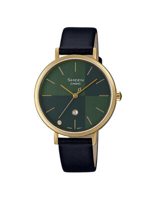 CASIO SHEEN นาฬิกาข้อมือ นาฬิกากันน้ำ นาฬิกาของแท้ ประกันศูนย์ CMG 1 ปี รุ่น SHE-4547GL-3A นาฬฺกาสีเขียว