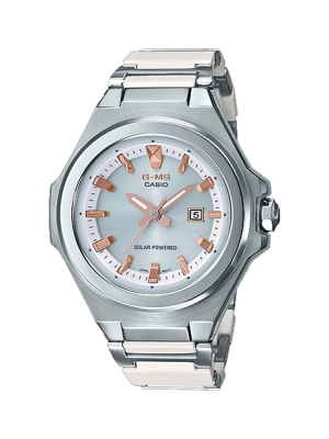 CASIO G-MS นาฬิกาข้อมือ นาฬิกากันน้ำ นาฬิกาของแท้ ประกันศูนย์ CMG 1 ปี รุ่น MSG-S500CD-7A นาฬิกาสีขาว