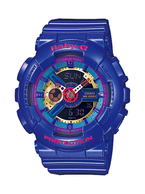 CASIO BABY-G นาฬิกาข้อมือ นาฬิกากันน้ำ นาฬิกาของแท้ ประกันศูนย์ CMG 1 ปี รุ่น BA-112-2A นาฬิกาสีน้ำเงิน