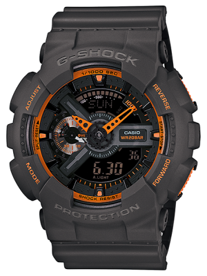 CASIO G-SHOCK นาฬิกาข้อมือ นาฬิกากันน้ำ นาฬิกาของแท้ ประกันศูนย์ CMG 1 ปี รุ่น GA-110TS-1A4 นาฬิกาสีดำ