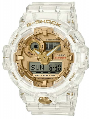 CASIO G-SHOCK นาฬิกาข้อมือ นาฬิกากันน้ำ นาฬิกาของแท้ ประกันศูนย์ CMG 1 ปี รุ่น GA-735E-7A นาฬิกาสีขาว