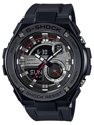 CASIO G-SHOCK นาฬิกาข้อมือ นาฬิกากันน้ำ นาฬิกาของแท้ ประกันศูนย์ CMG 1 ปี รุ่น GST-210B-1A นาฬิกาสีดำ