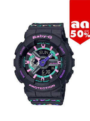 CASIO BABY-G นาฬิกาข้อมือ นาฬิกากันน้ำ นาฬิกาของแท้ ประกันศูนย์ CMG 1 ปี รุ่น BA-110TH-1A นาฬิกาสีดำ