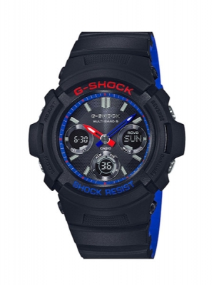 CASIO G-SHOCK นาฬิกาข้อมือ นาฬิกากันน้ำ นาฬิกาของแท้ ประกันศูนย์ CMG 1 ปี รุ่น AWG-M100SLT-1A นาฬิกาสีดำ