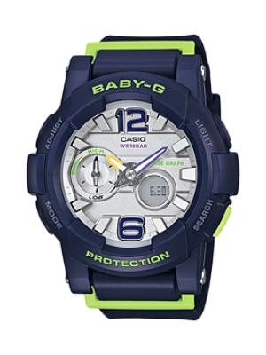 CASIO BABY-G นาฬิกาข้อมือ นาฬิกากันน้ำ นาฬิกาของแท้ ประกันศูนย์ CMG 1 ปี รุ่น BGA-180-2B นาฬิกาสีดำ