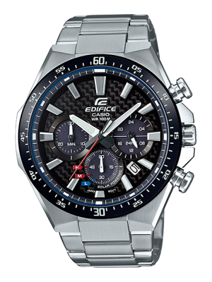CASIO EDIFICE นาฬิกาข้อมือ นาฬิกากันน้ำ นาฬิกาของแท้ ประกันศูนย์ CMG 1 ปี รุ่น EQS-800CDB-1A นาฬิกาสีเงิน