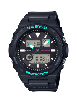 CASIO BABY-G นาฬิกาข้อมือ นาฬิกากันน้ำ นาฬิกาของแท้ ประกันศูนย์ CMG 1 ปี รุ่น BAX-100-1A นาฬิกาสีดำ
