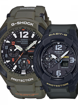 CASIO G-SHOCK นาฬิกาข้อมือ นาฬิกากันน้ำ นาฬิกาของแท้ ประกันศูนย์ CMG 1 ปี รุ่น GA-1100KH-3A / BGA-230-3B นาฬิกาสีดำ