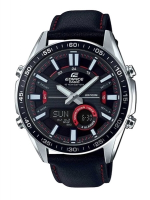 CASIO EDIFICE นาฬิกาข้อมือ นาฬิกากันน้ำ นาฬิกาของแท้ ประกันศูนย์ CMG 1 ปี รุ่น EFV-C100L-1A นาฬิกาสีดำ
