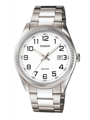 CASIO นาฬิกาคาสิโอ นาฬิกาข้อมือ นาฬิกากันน้ำ นาฬิกาของแท้ ประกันศูนย์ CMG 1 ปี รุ่น MTP-1302D-7B นาฬิกาสีเงิน