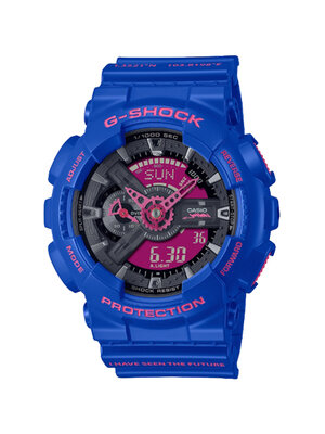CASIO G-SHOCK นาฬิกาข้อมือ นาฬิกากันน้ำ นาฬิกาของแท้ ประกันศูนย์ CMG 1 ปี รุ่น GA-110JAH22-2A นาฬิกาสีน้ำเงิน