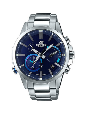 CASIO EDIFICE นาฬิกาข้อมือ นาฬิกากันน้ำ นาฬิกาของแท้ ประกันศูนย์ CMG 1 ปี รุ่น EQB-700D-2A นาฬิกาสีเงิน