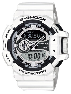 CASIO G-SHOCK นาฬิกาข้อมือ นาฬิกากันน้ำ นาฬิกาของแท้ ประกันศูนย์ CMG 1 ปี รุ่น GA-400-7A นาฬิกาสีขาว