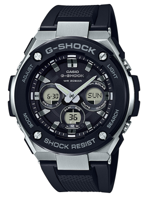 CASIO G-SHOCK นาฬิกาข้อมือ นาฬิกากันน้ำ นาฬิกาของแท้ ประกันศูนย์ CMG 1 ปี รุ่น GST-S300-1A นาฬิกาสีดำ