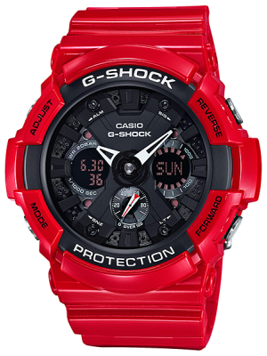CASIO G-SHOCK นาฬิกาข้อมือ นาฬิกากันน้ำ นาฬิกาของแท้ ประกันศูนย์ CMG 1 ปี รุ่น GA-201RD-4A นาฬิกาสีแดง
