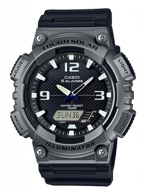 CASIO นาฬิกาคาสิโอ นาฬิกาข้อมือ นาฬิกากันน้ำ นาฬิกาของแท้ ประกันศูนย์ CMG 1 ปี รุ่น AQ-S810W-1A4 นาฬิกาสีดำ