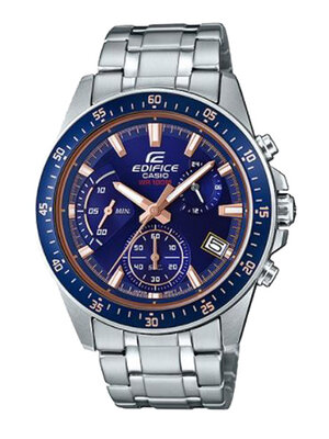 CASIO EDIFICE นาฬิกาข้อมือ นาฬิกากันน้ำ นาฬิกาของแท้ ประกันศูนย์ CMG 1 ปี รุ่น EFV-540D-2A นาฬิกาสีเงิน