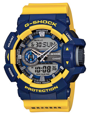 CASIO G-SHOCK นาฬิกาข้อมือ นาฬิกากันน้ำ นาฬิกาของแท้ ประกันศูนย์ CMG 1 ปี รุ่น GA-400-9B นาฬิกาสีเหลือง