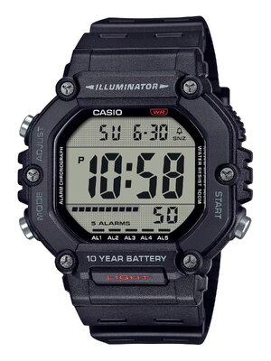 CASIO MID YEAR SALE นาฬิกาคาสิโอ พร้อมส่ง นาฬิกาข้อมือ นาฬิกากันน้ำ นาฬิกาของแท้ BTS ประกันศูนย์ CMG 1 ปี รุ่น AE-1600WH-1A นาฬิกาสีดำ