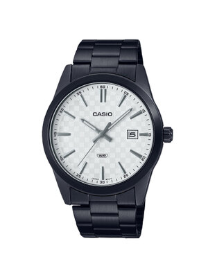 CASIO นาฬิกาคาสิโอ นาฬิกาข้อมือ นาฬิกากันน้ำ นาฬิกาของแท้ ประกันศูนย์ CMG 1 ปี รุ่น MTP-VD03B-7A นาฬิกาสีดำ