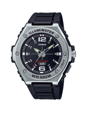 CASIO นาฬิกาคาสิโอ นาฬิกาข้อมือ นาฬิกากันน้ำ นาฬิกาของแท้ ประกันศูนย์ CMG 1 ปี รุ่น MWA-100H-1A นาฬิกาสีดำ