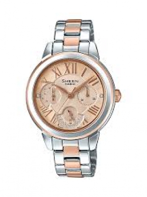 CASIO SHEEN นาฬิกาข้อมือ นาฬิกากันน้ำ นาฬิกาของแท้ ประกันศูนย์ CMG 1 ปี รุ่น SHE-3059SPG-9A นาฬิกาสีเงิน