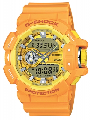 CASIO G-SHOCK นาฬิกาข้อมือ นาฬิกากันน้ำ นาฬิกาของแท้ ประกันศูนย์ CMG 1 ปี รุ่น GA-400A-9A นาฬิกาสีเหลือง