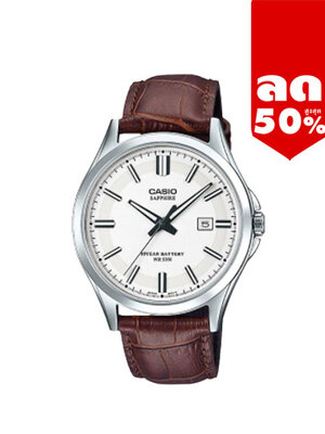 CASIO MID YEAR SALE นาฬิกาคาสิโอ พร้อมส่ง นาฬิกาข้อมือ นาฬิกากันน้ำ นาฬิกาของแท้ BTS ประกันศูนย์ CMG 1 ปี รุ่น MTS-100L-7A นาฬิกาสีน้ำตาล