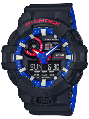 CASIO G-SHOCK นาฬิกาข้อมือ นาฬิกากันน้ำ นาฬิกาของแท้ ประกันศูนย์ CMG 1 ปี รุ่น GA-700LT-1A นาฬิกาสีดำ