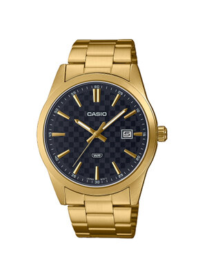 CASIO นาฬิกาคาสิโอ นาฬิกาข้อมือ นาฬิกากันน้ำ นาฬิกาของแท้ ประกันศูนย์ CMG 1 ปี รุ่น MTP-VD03G-1A นาฬิกาสีทอง