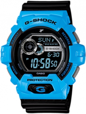 CASIO G-SHOCK นาฬิกาข้อมือ นาฬิกากันน้ำ นาฬิกาของแท้ ประกันศูนย์ CMG 1 ปี รุ่น GLS-8900LV-2 นาฬิกาสีฟ้า