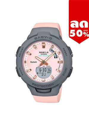 CASIO BABY-G นาฬิกาข้อมือ นาฬิกากันน้ำ นาฬิกาของแท้ ประกันศูนย์ CMG 1 ปี รุ่น BSA-B100MC-4A นาฬิกาสีชมพู
