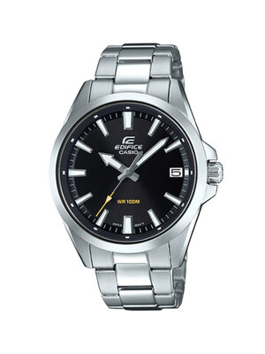 CASIO EDIFICE นาฬิกาข้อมือ นาฬิกากันน้ำ นาฬิกาของแท้ ประกันศูนย์ CMG 1 ปี รุ่น EFV-100D-1A นาฬิกาสีเงิน