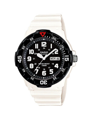 CASIO นาฬิกาคาสิโอ นาฬิกาข้อมือ นาฬิกากันน้ำ นาฬิกาของแท้ ประกันศูนย์ CMG 1 ปี รุ่น MRW-200HC-7B นาฬิกาสีขาว